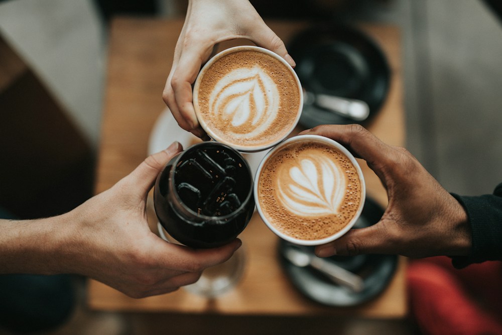 Coffee being poured into a cup